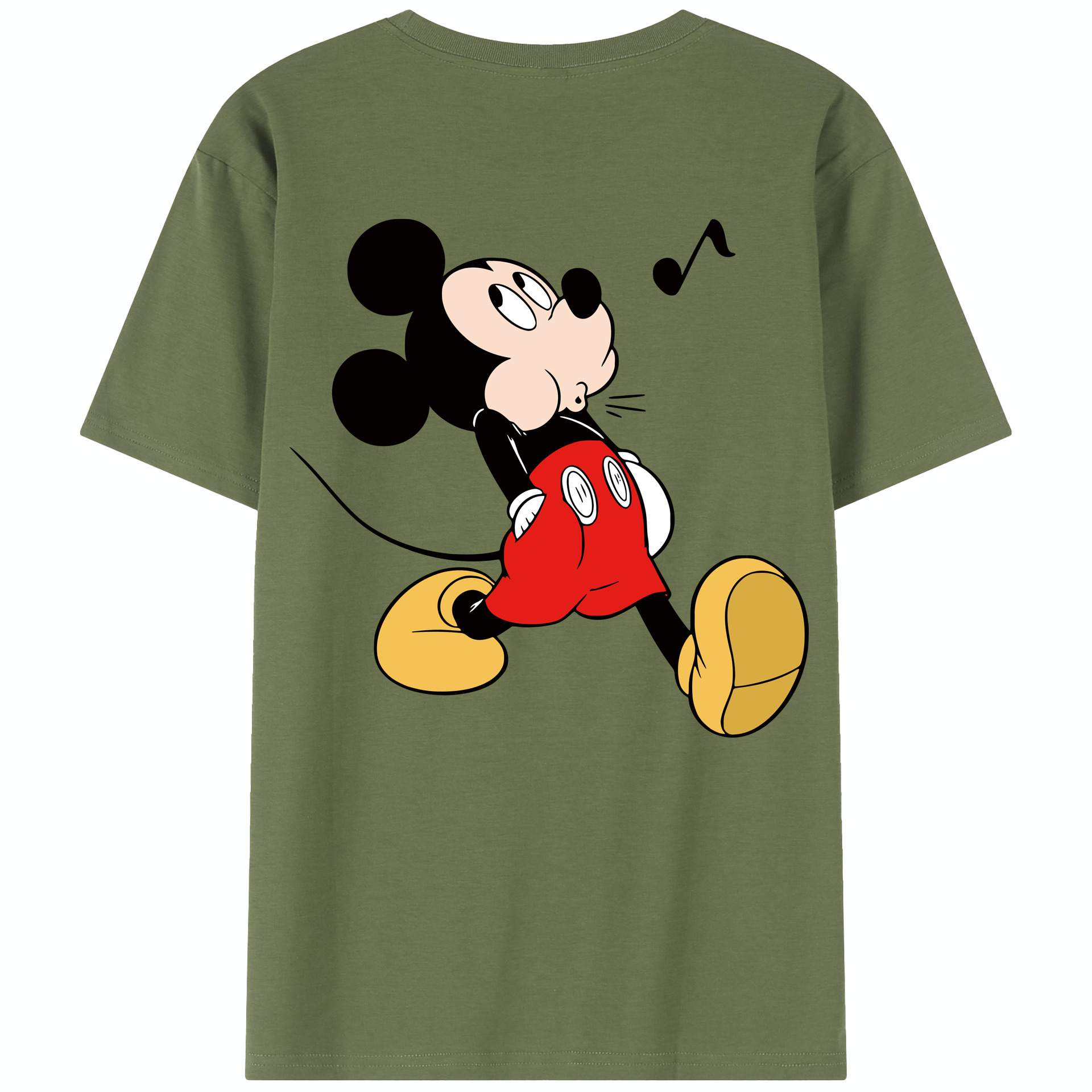 （画像用） ミッキーマウス Mickey Mouse 綿100％半袖Tシャツ（背面プリント）